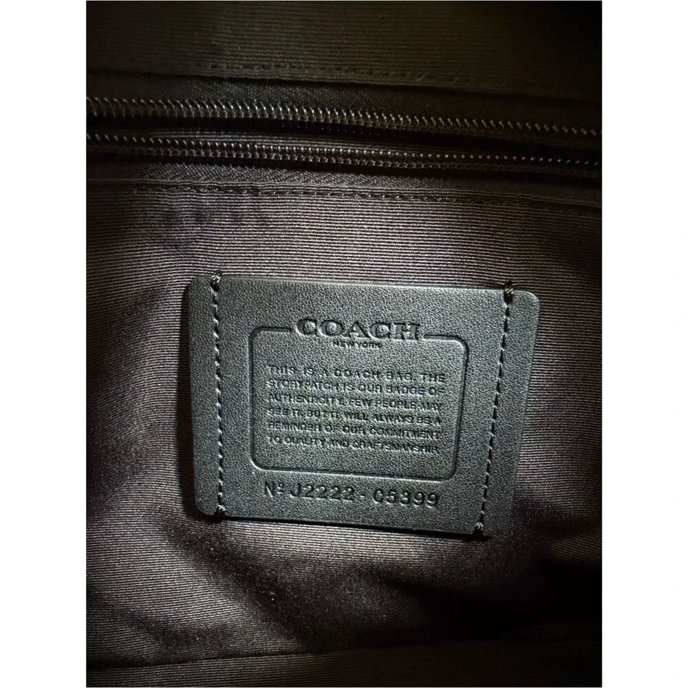 NWT COACH Hudson Crossbody Bag Gunmetal / Saddle Brown Leather Messenger C5399